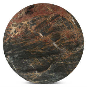 Caldera 48" Round Dining with Lava Marble and Dark Oak Base