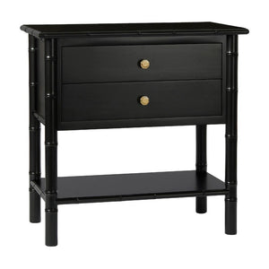 Fleming Two Drawer Side Table with Shelf