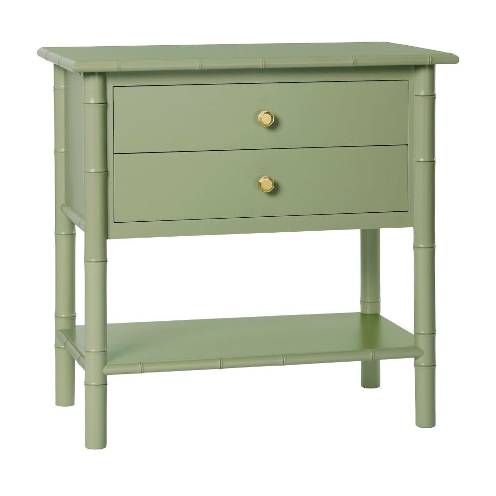 Fleming Two Drawer Side Table with Shelf