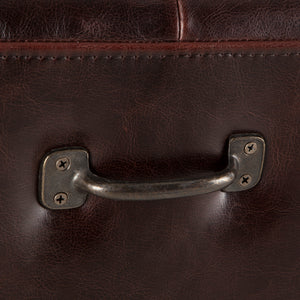 Arabella 79" Bench in Brown Leather