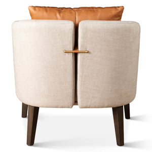 Olivia Armchair in Beige Linen