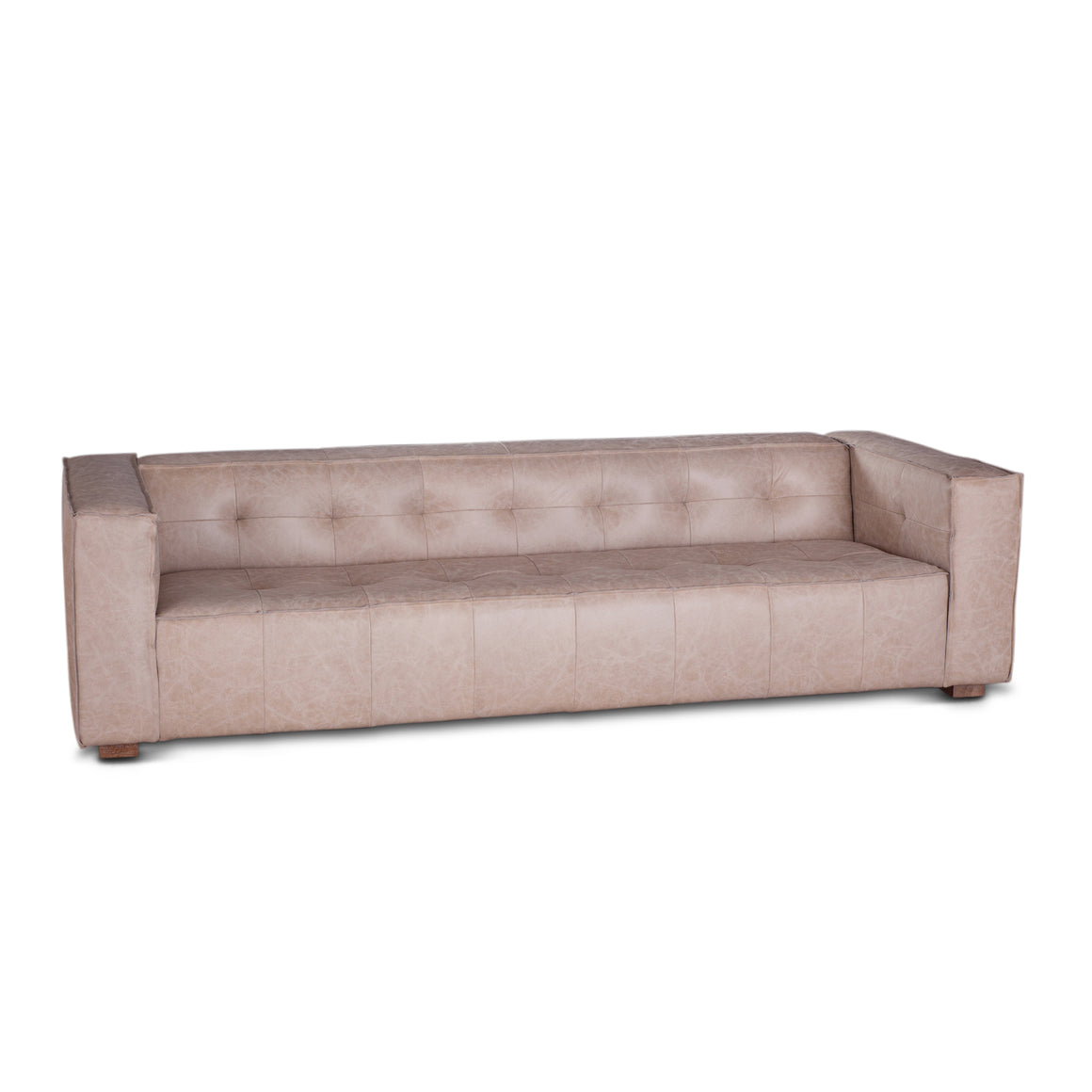 Portia Cream Leather Sofa