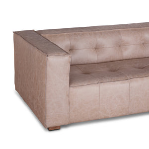 Portia Cream Leather Sofa