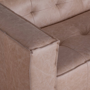 Portia Cream Leather Sofa