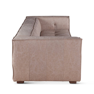 Portia Cream Leather Sofa