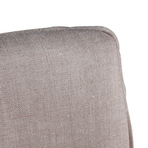Avery 20" Counter Chair with White Linen and Dark Legs
