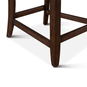 Avery 20" Counter Chair with White Linen and Dark Legs