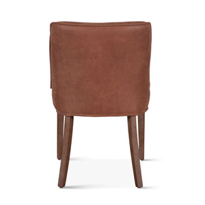 Avery Dining Chair in Tan Leather with Natural Legs