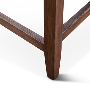 Avery Counter Chair in Tan Leather with Matte Brown Legs