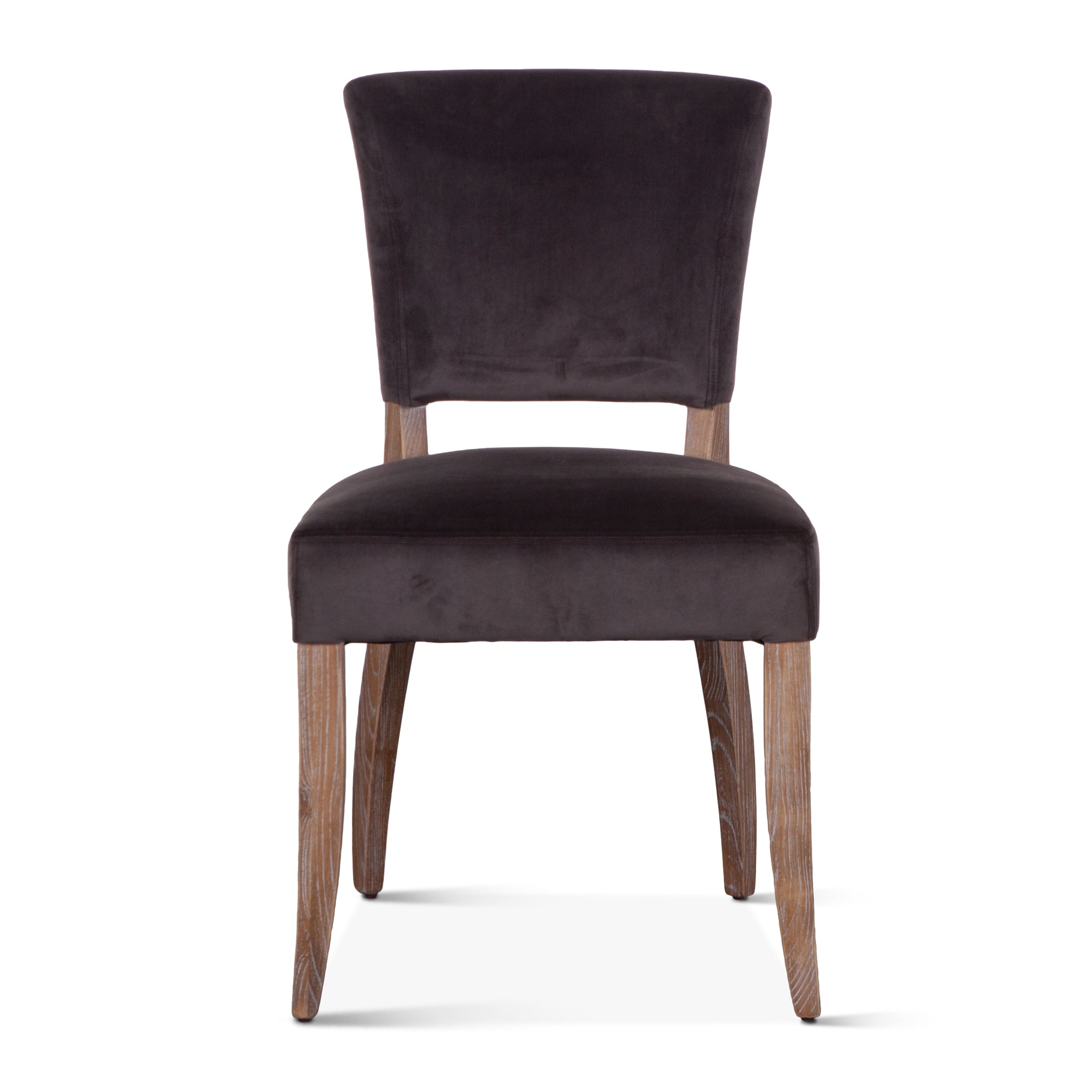 Portia Side Chair in Asphalt Velvet with Napoleon Legs
