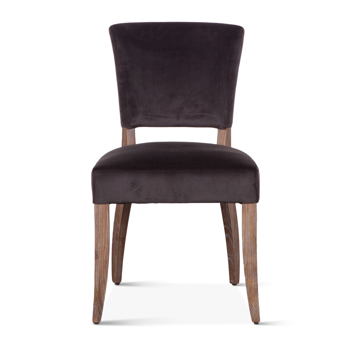 Portia Side Chair in Asphalt Velvet with Napoleon Legs