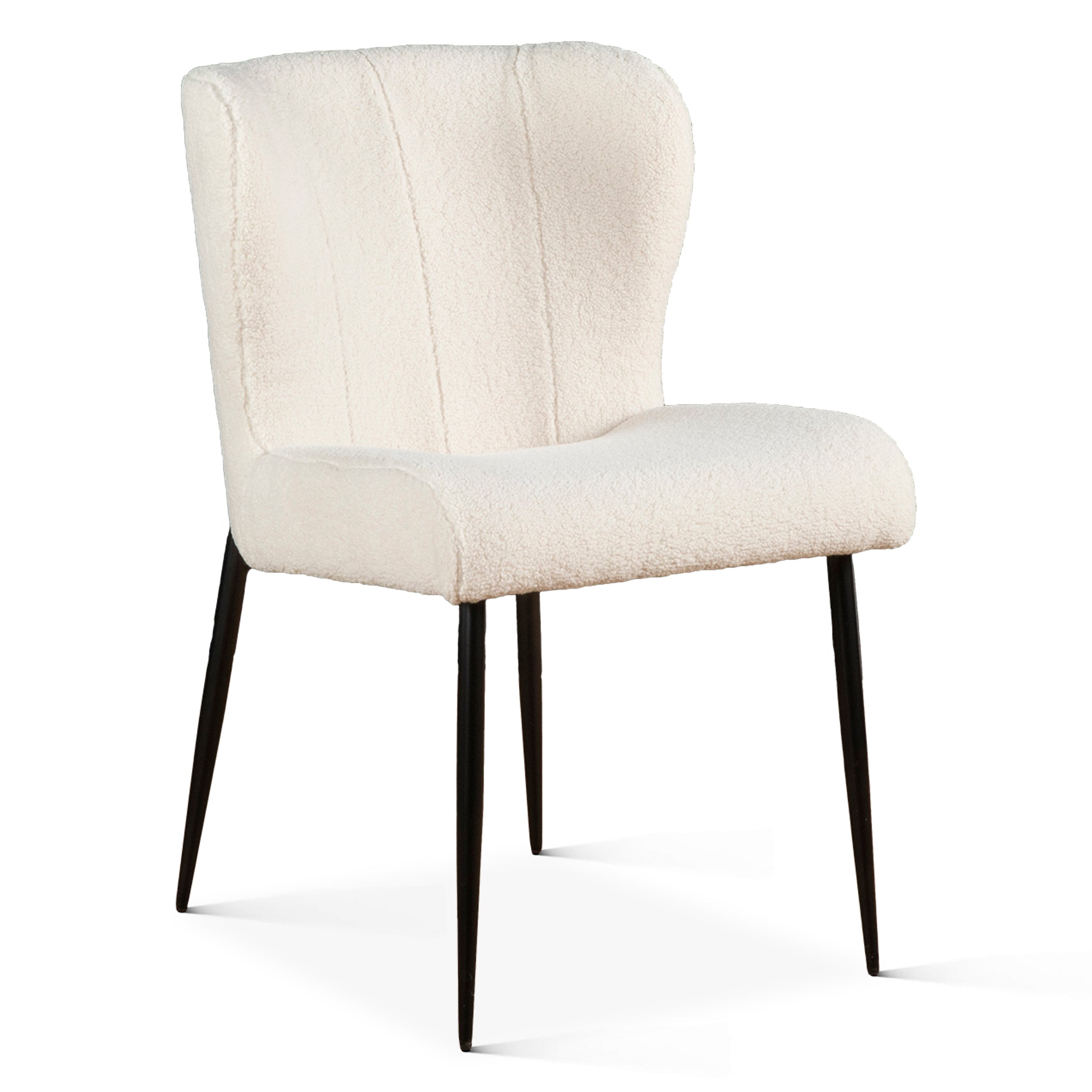 Isabella 20" White Boucle Dining Chair