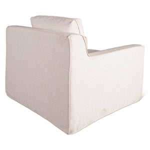 Oliver Armchair in White Linen Slipcover