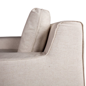 Oliver Armchair in White Linen Slipcover