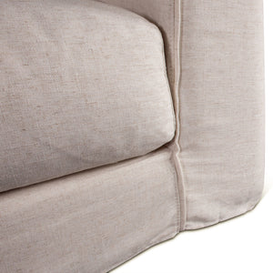 Oliver Armchair in White Linen Slipcover
