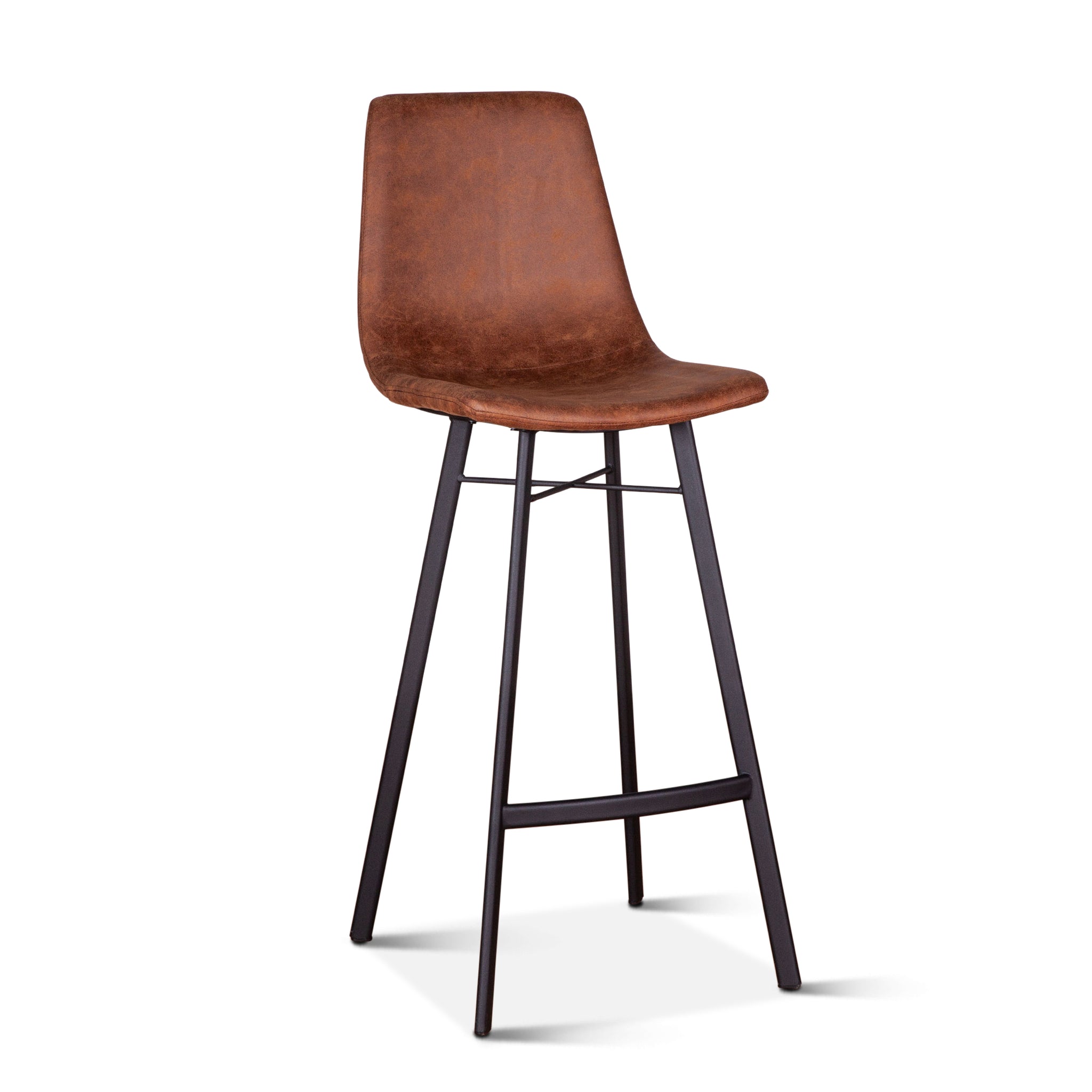 Hudson Bar Chair in Trapper Brown Microfiber