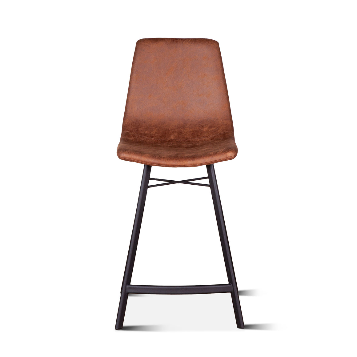 Hudson Counter Chair in Trapper Brown Microfiber