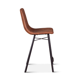 Hudson Counter Chair in Trapper Brown Microfiber