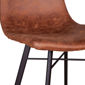 Hudson Counter Chair in Trapper Brown Microfiber