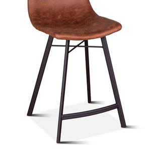 Hudson Counter Chair in Trapper Brown Microfiber
