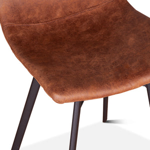 Hudson Counter Chair in Trapper Brown Microfiber