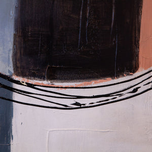 Abstract Horizons Hand Painted Framed Diptych
