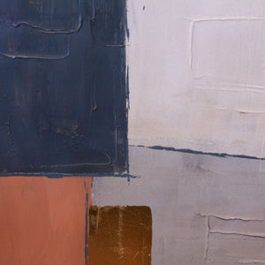 Abstract Horizons Hand Painted Framed Diptych