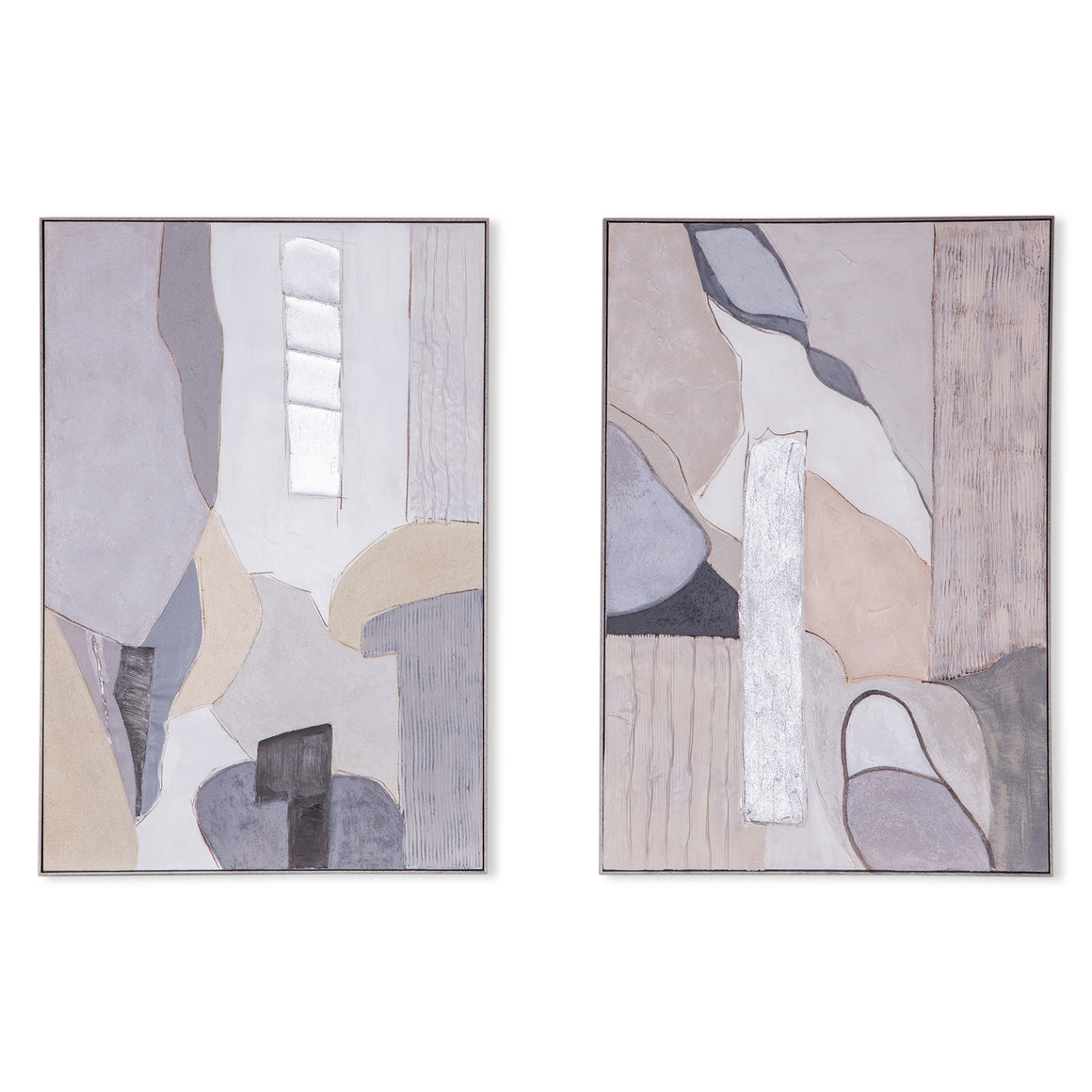 Shifting Visions Hand Painted Framed Diptych