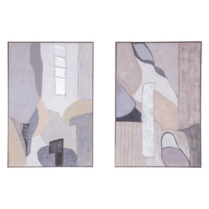 Shifting Visions Hand Painted Framed Diptych