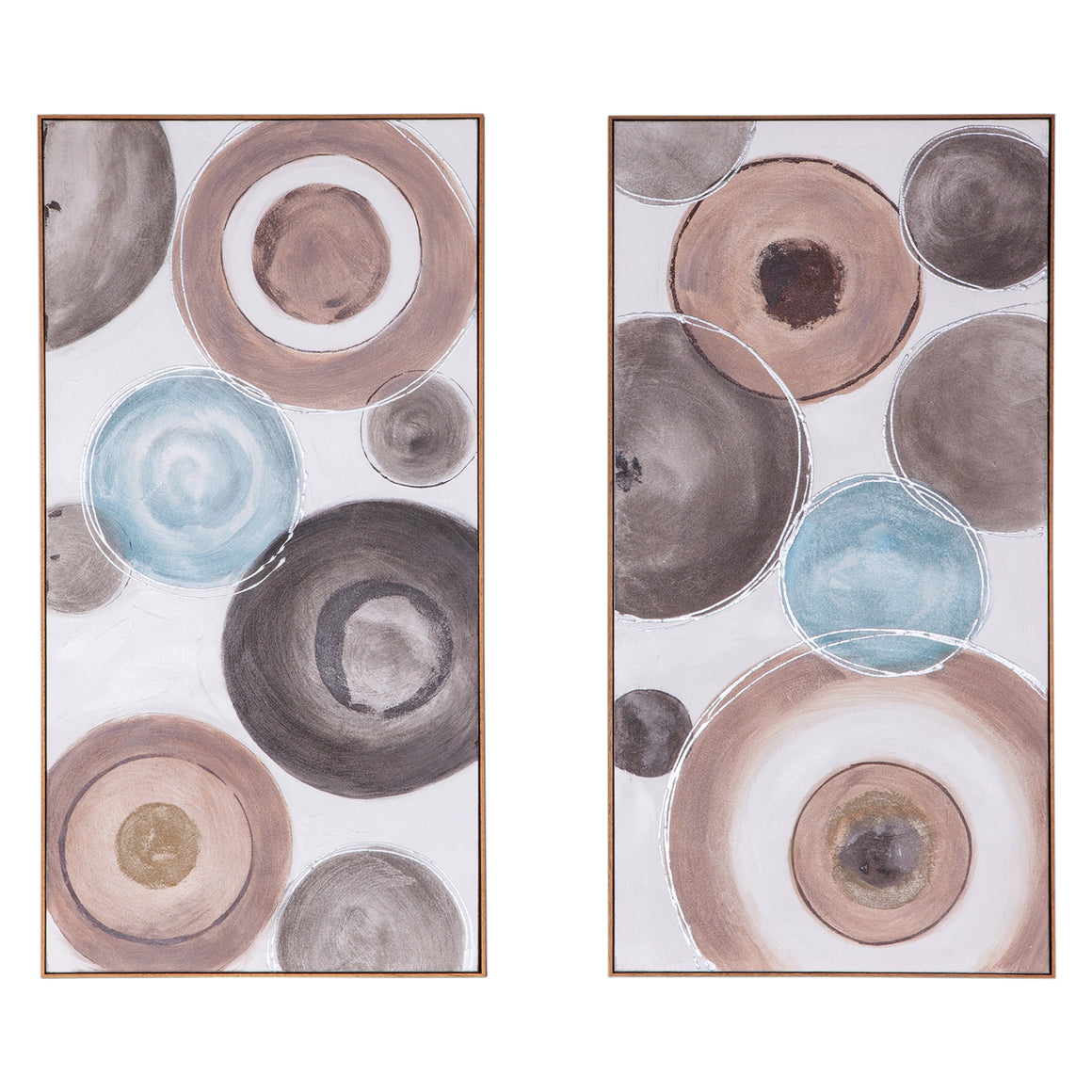 Glass and Grace Hand Painted Framed Diptych