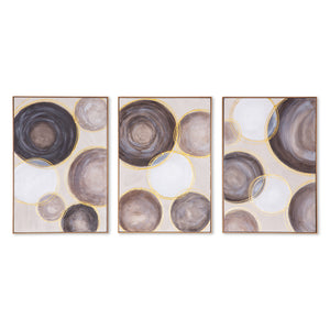 Celestial Spheres Hand Painted Framed Triptych