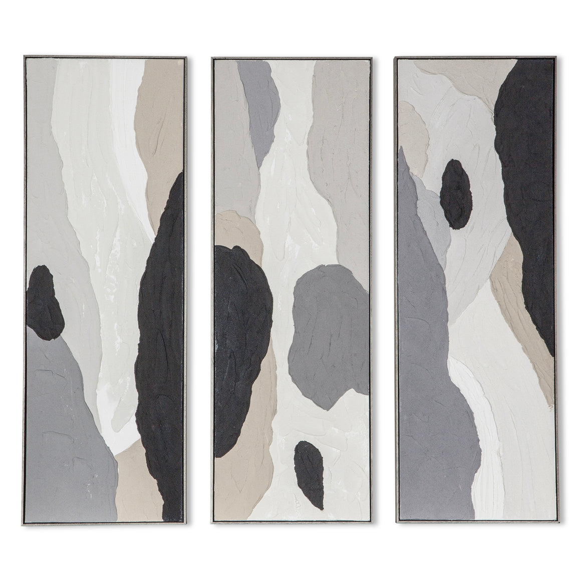 Distorted Illusions Hand Painted Framed Triptych
