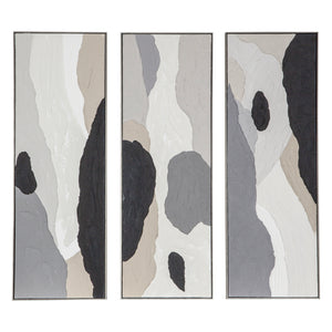 Distorted Illusions Hand Painted Framed Triptych
