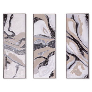 Solace Hand Painted Framed Triptych
