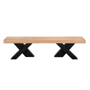 Gravity Bench, White Oak with Metal