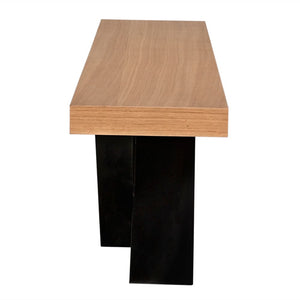 Gravity Bench, White Oak with Metal
