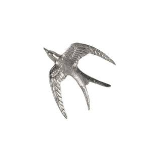 Set of Three Nickel Birds in Flight