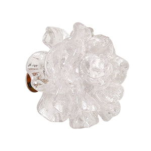 Clear Glass Flower Wall Art