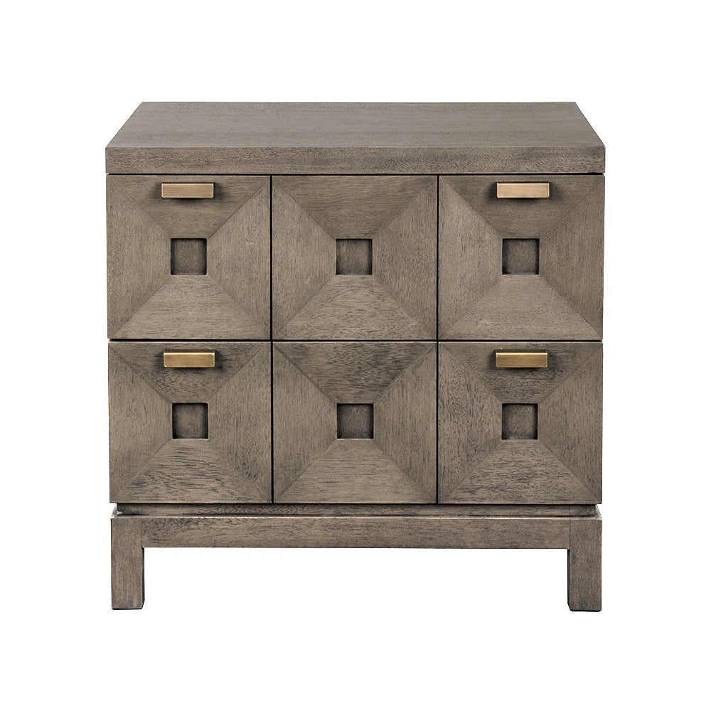 Musashi 2 Drawer, Small, Greige Walnut