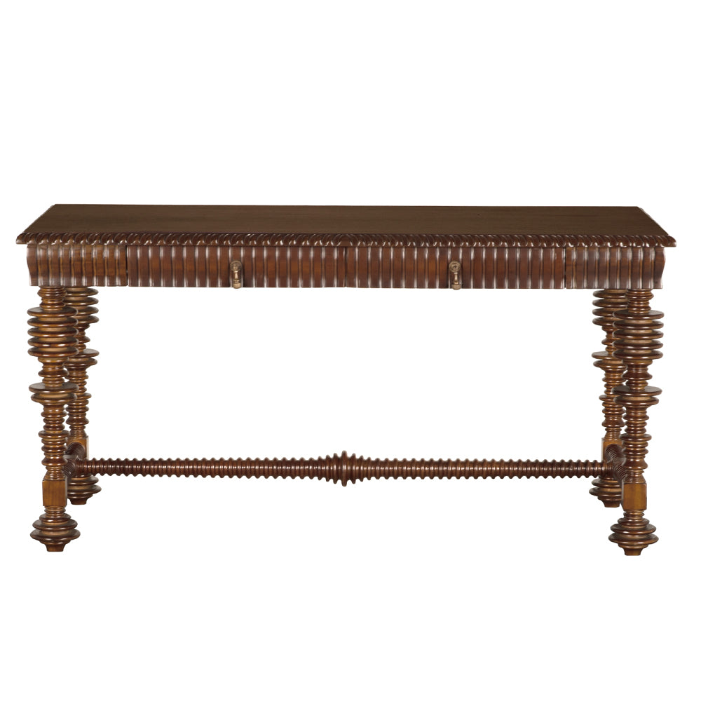 Portuguese Desk, Small, Hand Rubbed Brown