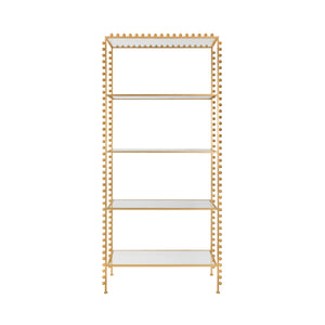 Goldie Ball Lined Etagere in Gold Leaf