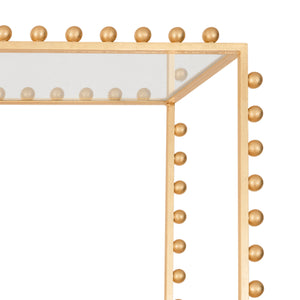 Goldie Ball Lined Etagere in Gold Leaf