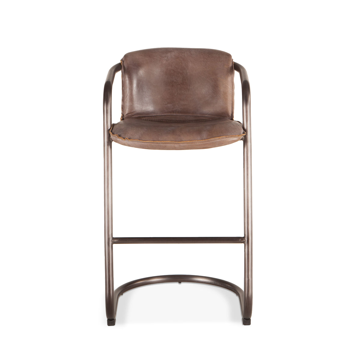 Chiavari Bar Chairs in Jet Brown Leather and Steel