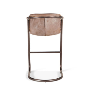 Chiavari Bar Chairs in Jet Brown Leather and Steel