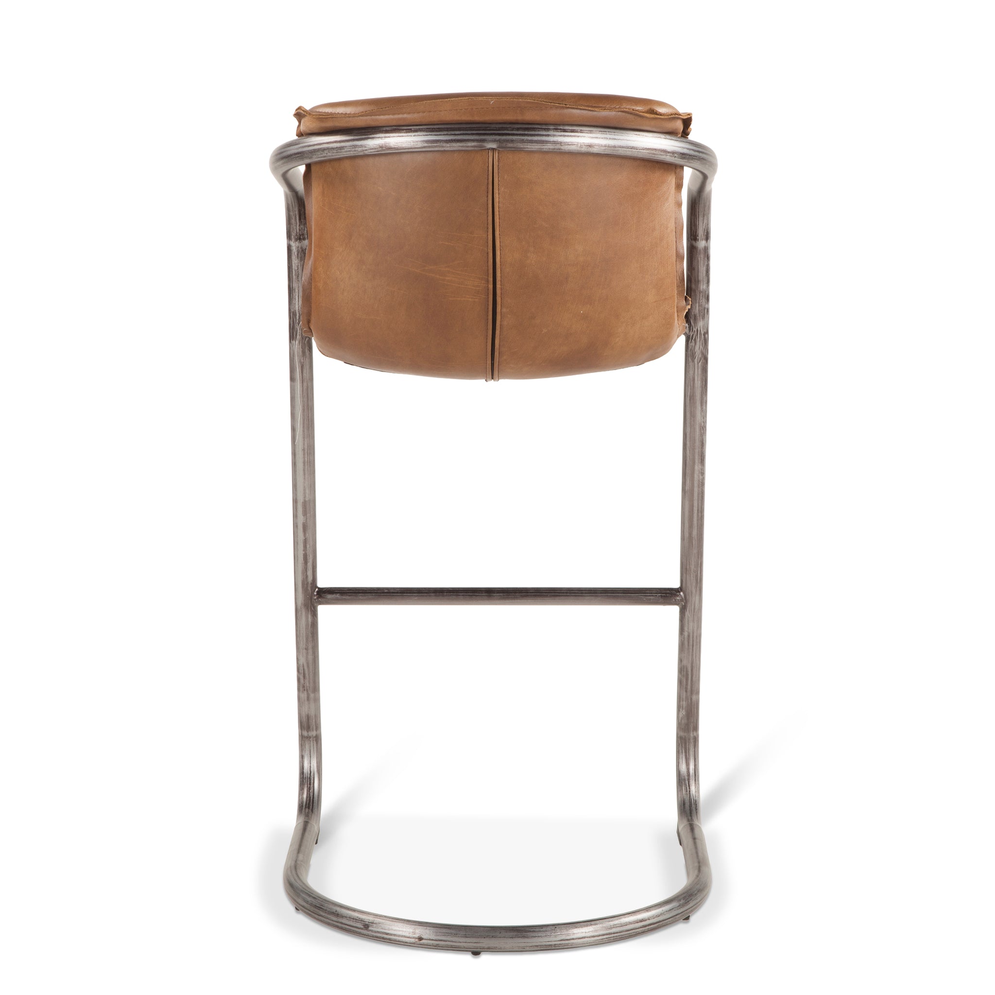 Chiavari Leather Bar Chair in Chestnut