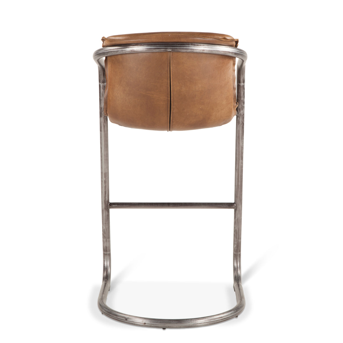 Chiavari Leather Bar Chair in Chestnut