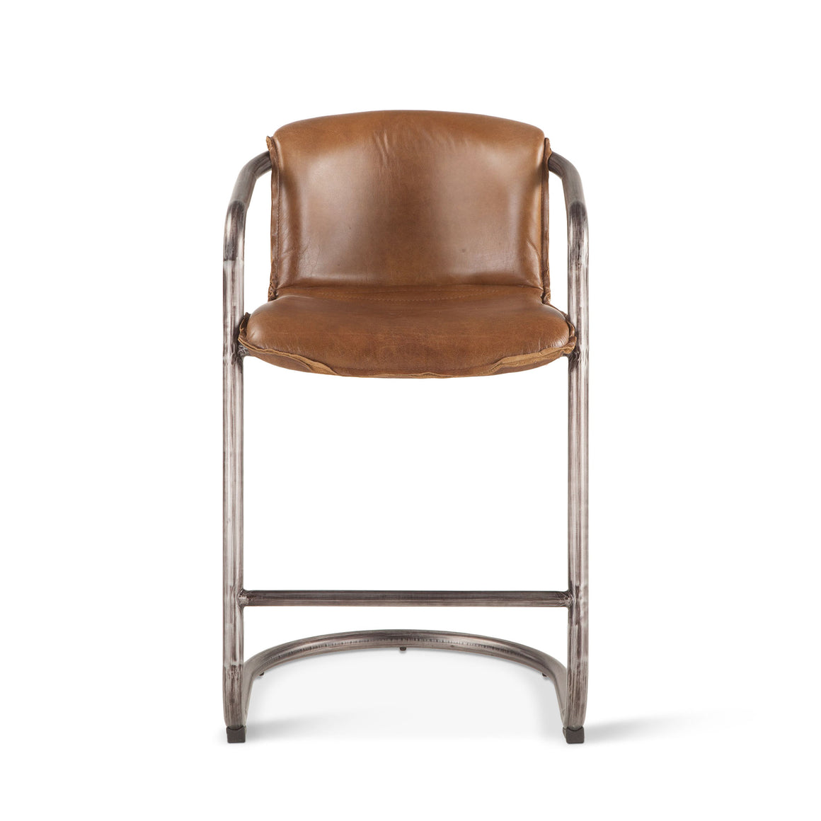 Chiavari Leather Counter Chairs in Chestnut