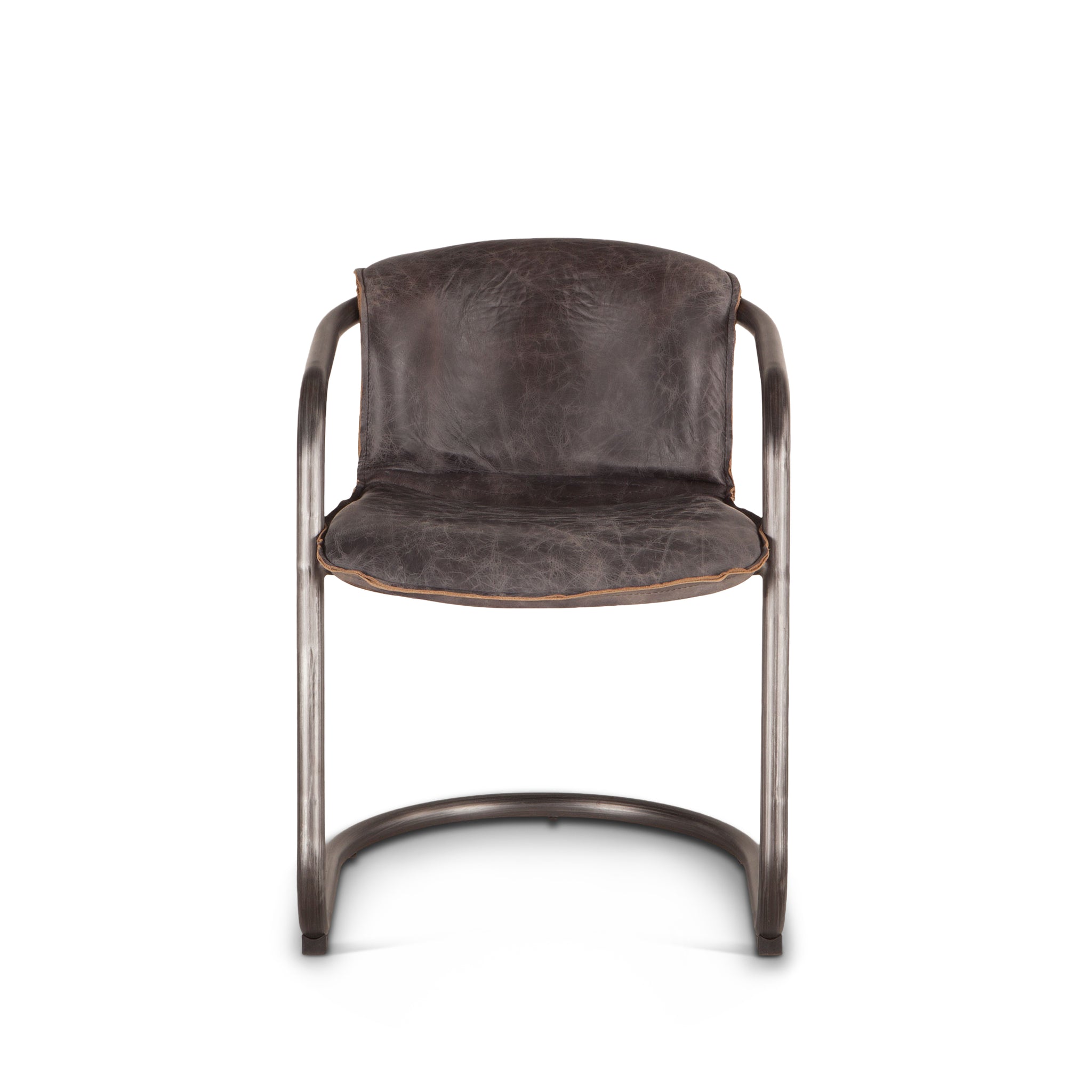 Chiavari Leather Dining Chair in Antique Ebony