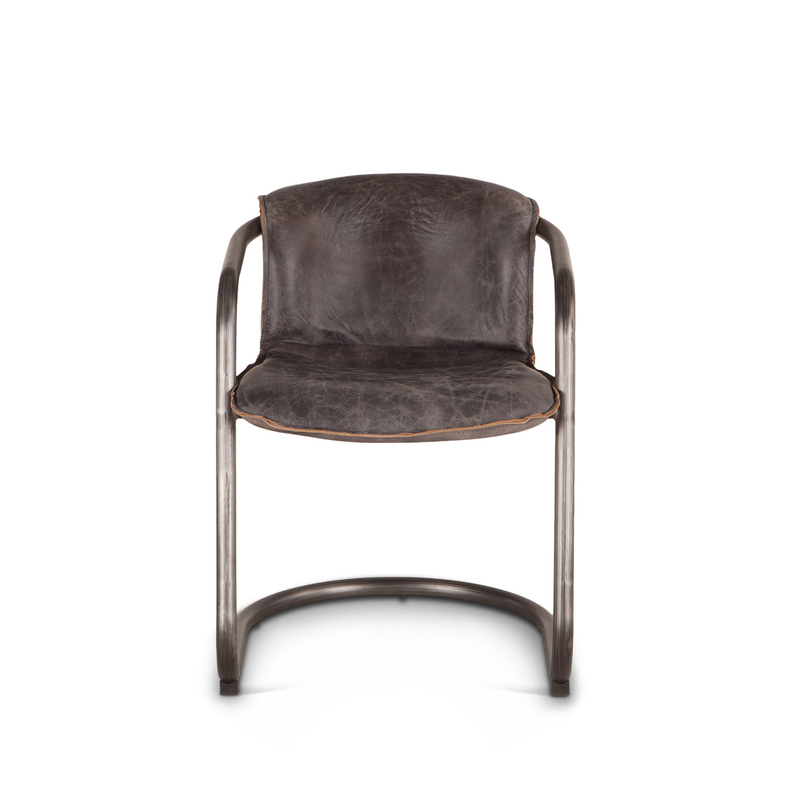 Chiavari Leather Dining Chair in Antique Ebony