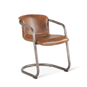Chiavari Leather Dining Chairs in Chestnut